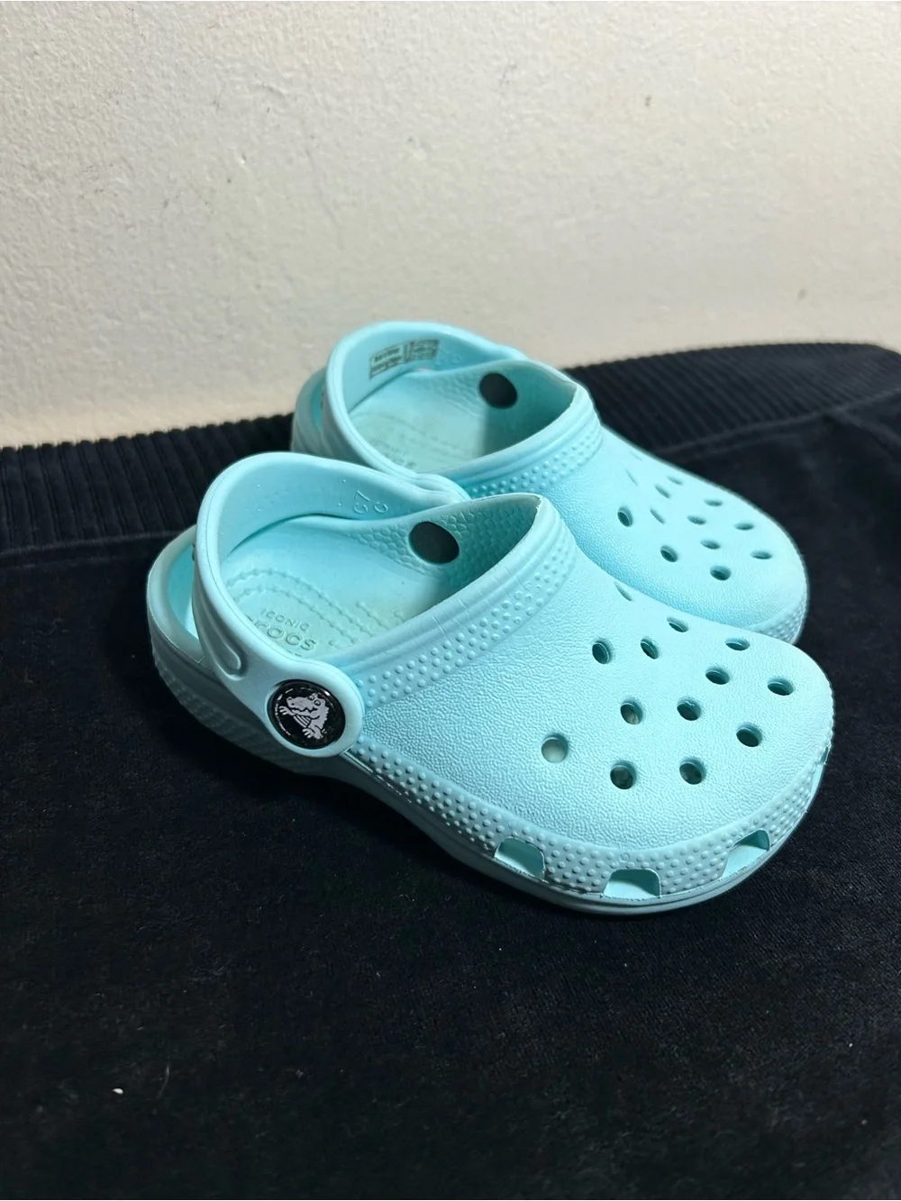 Kids Light Aqua Slip-On Sandal Clogs Sz C 7